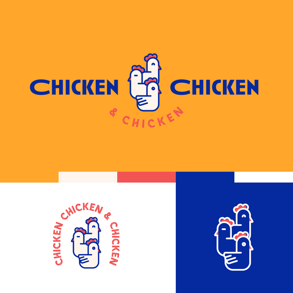 Chicken design with the title 'Restaurant logo'