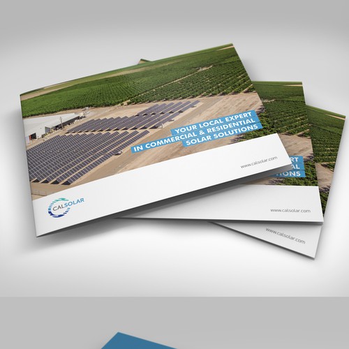 Solar panel design with the title 'Modern Brochure Design for Solar Company'