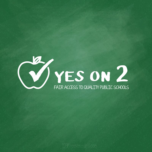 Vote logo with the title 'Fair Access to Quality Public Schools'