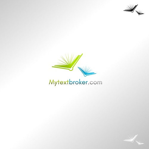 Cyan design with the title 'My Text Broker'