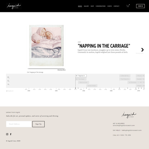 Artist design with the title 'Ingrid Croce'