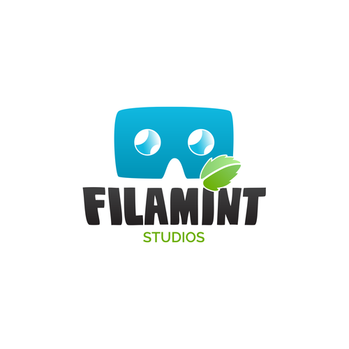 VR logo with the title 'Logo for a VR Gaming Studio'