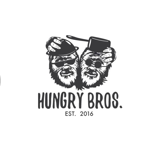 Ape design with the title 'Hungry Bros.'