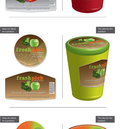 Brown packaging with the title 'Little foodie logo'