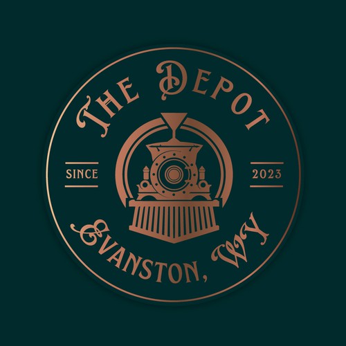 Train logo with the title 'THE DEPOT'