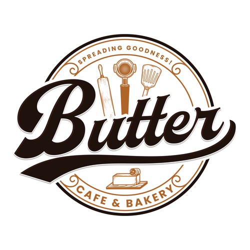 Butter logo with the title 'Butter Cafe and Bakery'