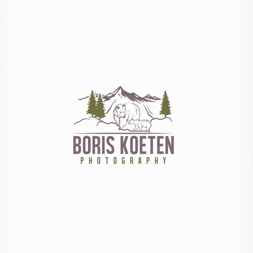 Mountain logo with the title 'Logo Design for Outdoor photographer'