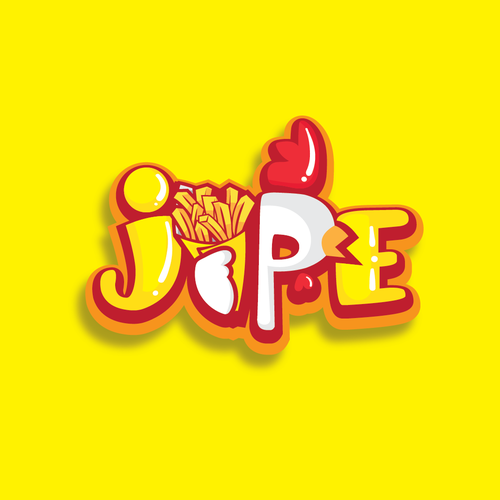 Kfc logo with the title 'Fun logo for a chicken restaurant named JIPE.'