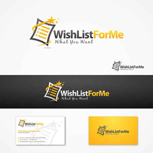 List design with the title 'logo for WishListForMe'