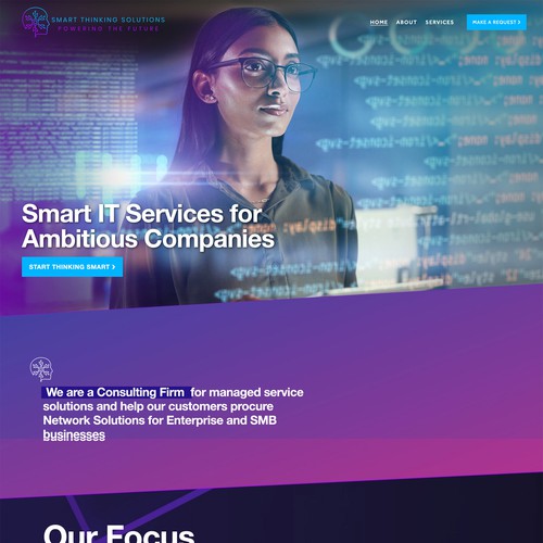 Consultant website with the title 'Smartthinking.io'