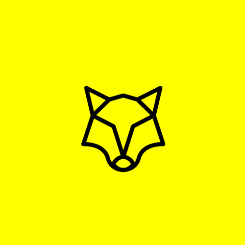 Animal logo with the title 'wolf monoline'