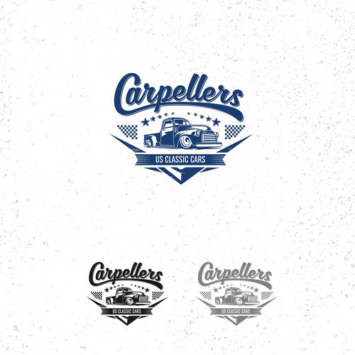 Classic car logo with the title 'Carpellers'