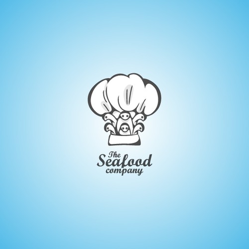 Chef hat logo with the title 'Logo for a Seafood Restaurant with a Greek feel'