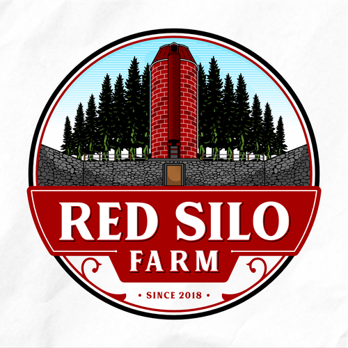 Warehouse logo with the title 'Farms Logo Concept'