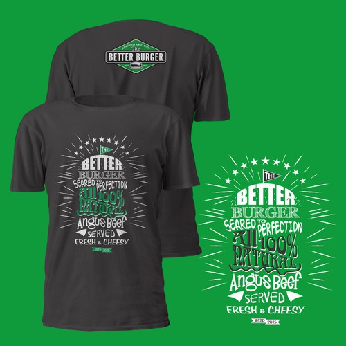 Cheese design with the title 'Better Burger'