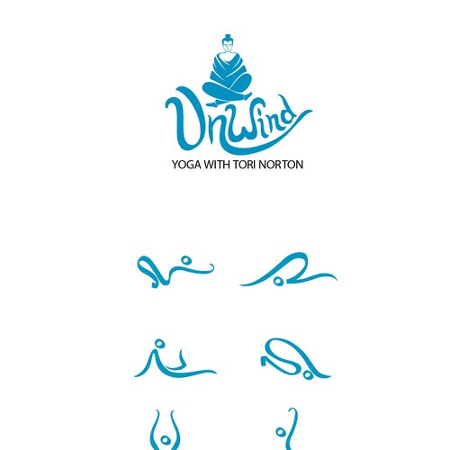 Yoga illustration with the title 'Logo concept'