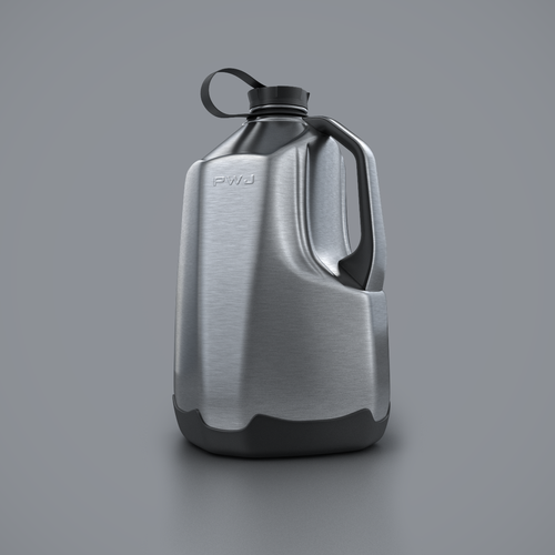 Steel design with the title 'steel jug'