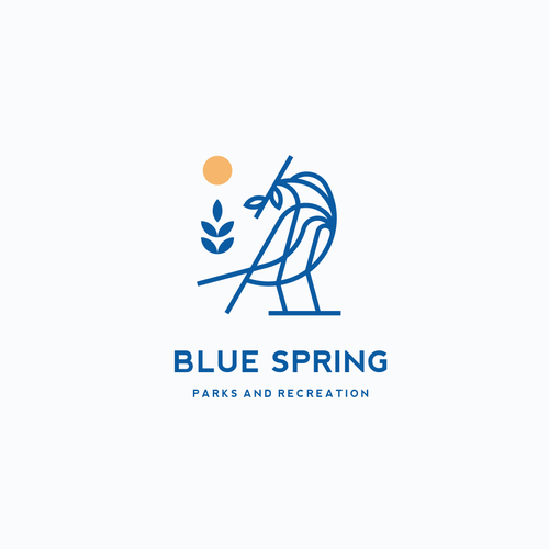 Park design with the title 'Blue Spring'