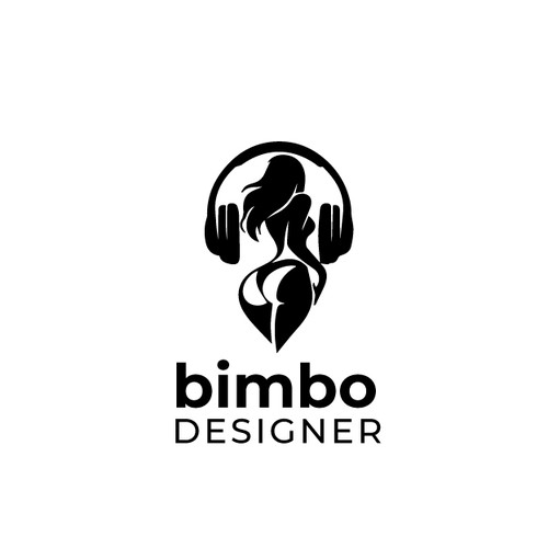 Personal logo with the title 'Minimal monochrome logo for a creative designer brand'