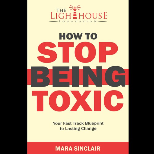 Blueprint design with the title 'How to Stop Being Toxic'