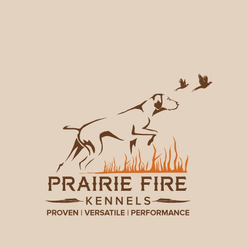 Kennel logo with the title 'Logo for PRAIRIE FIRE KENNELS'