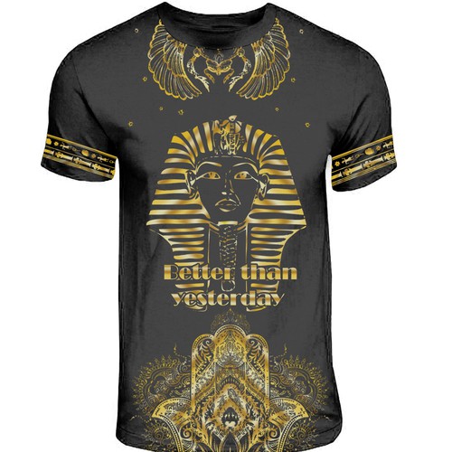 Pharaoh design with the title 'gold'