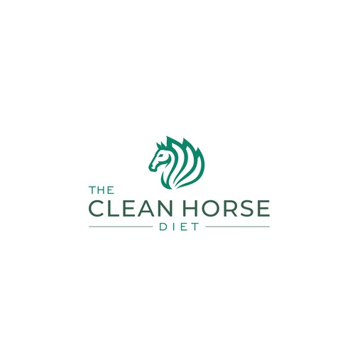 Diet logo with the title ' Equine logo with plants incorporated'