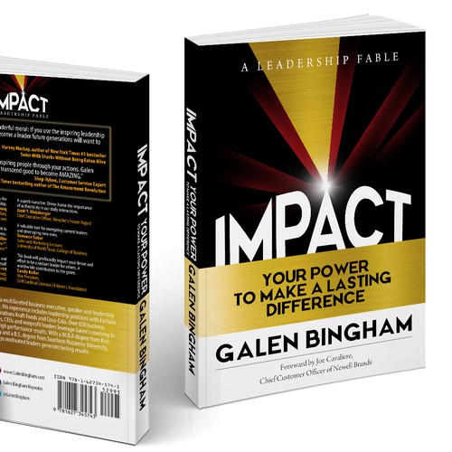 Red book cover with the title 'Design A High Impact  Book Cover'
