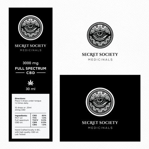 Esoteric design with the title 'Secret Society Logo & Product Package'