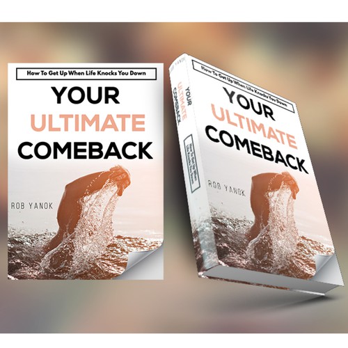 Motivational book cover with the title 'Bold and symbolic self help book cover design'