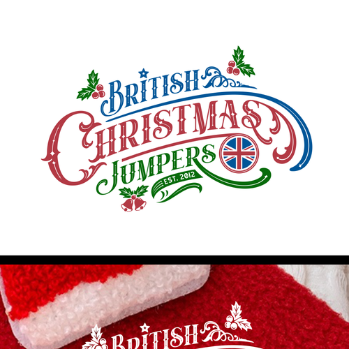 Christmas logo with the title 'British Christmas Jumper'