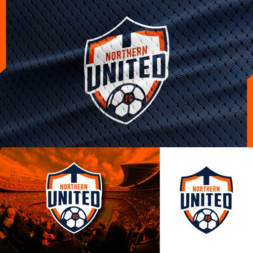 Team jersey logo with the title 'Northern United Football Club Logo'