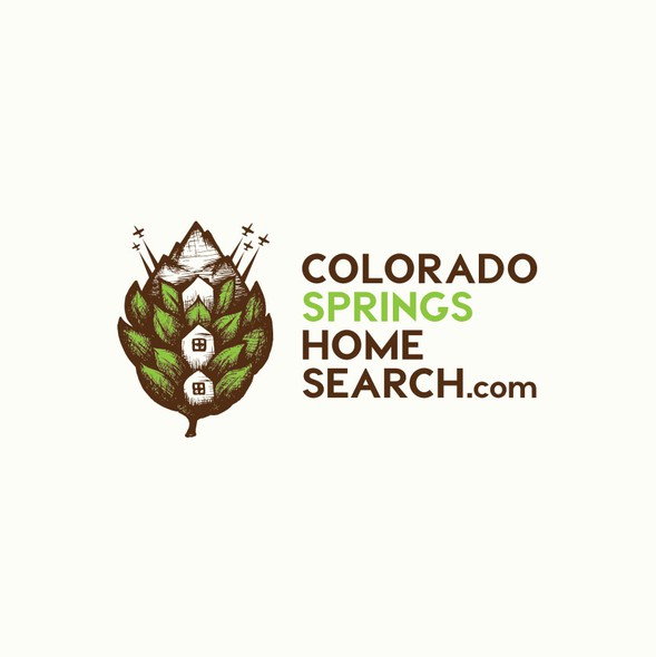 Air force  logo with the title 'Logo concept for Colorado Springs Home Search.'