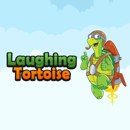 Rocket design with the title 'Friendly Turtle Mascot and Logo'