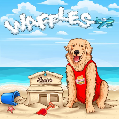 Sand design with the title 'Summertime Louie’s Style'