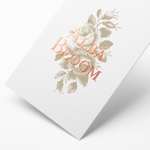 Floral brand with the title 'Alba Bloom'