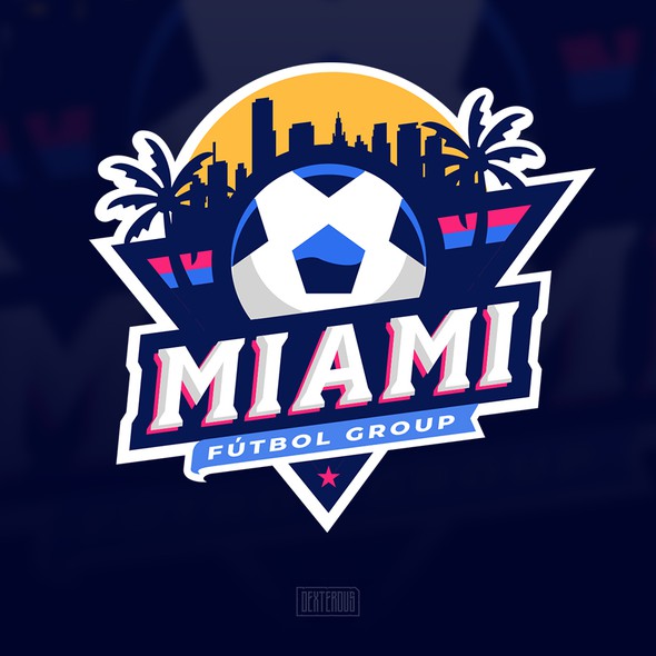 Futbol logo with the title 'MIAMI FUTBOL GROUP'