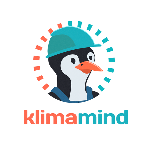 Air conditioning logo with the title 'Proposed Design for klimamind'