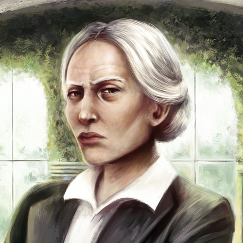 Conceptual artwork with the title 'Portrait of Genevieve Sley '