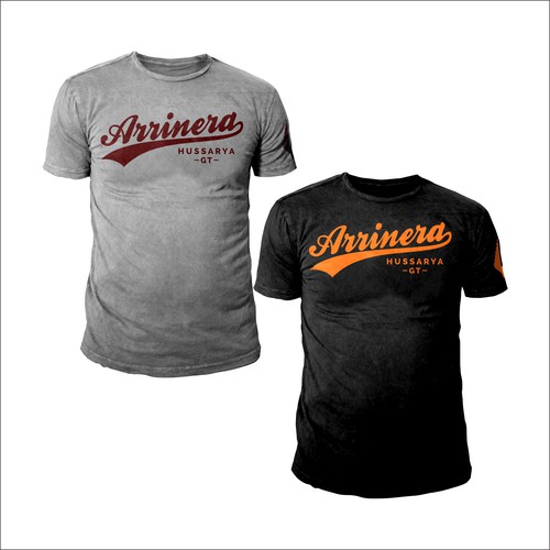 Distressed t-shirt with the title 'T-shirt project for Arrinera'