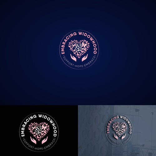 Support logo with the title 'EMBRACING WIDOWHOOD'