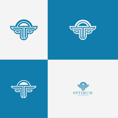 Sea brand with the title 'cretive modern sleek logo for Optimum Tax Service'