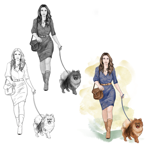 Cosmetics illustration with the title 'Iluustrations for personal blog'