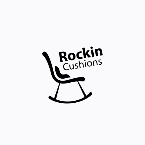 Chair design with the title 'Fun logo for handmade shop'