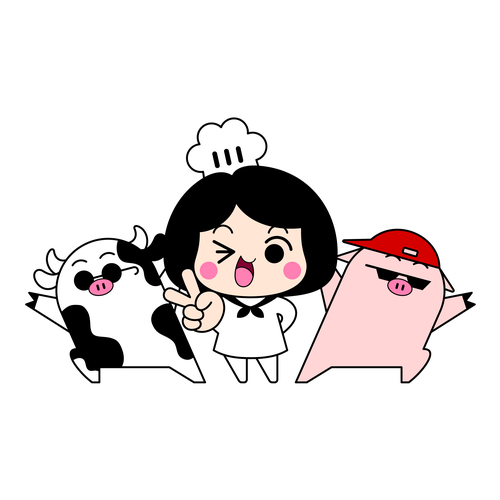 Chibi design with the title 'Cute Character Design for Korean Restaurant'