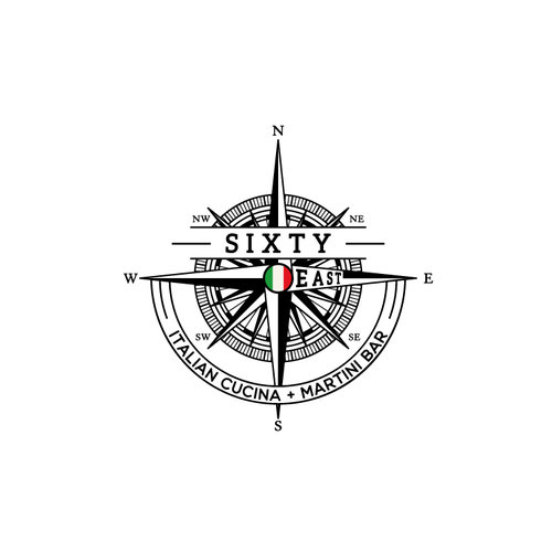 Martini logo with the title 'Italian cucina/martini bar'