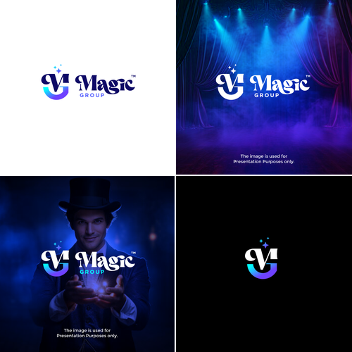 Magician logo with the title 'Magic Group Logo'