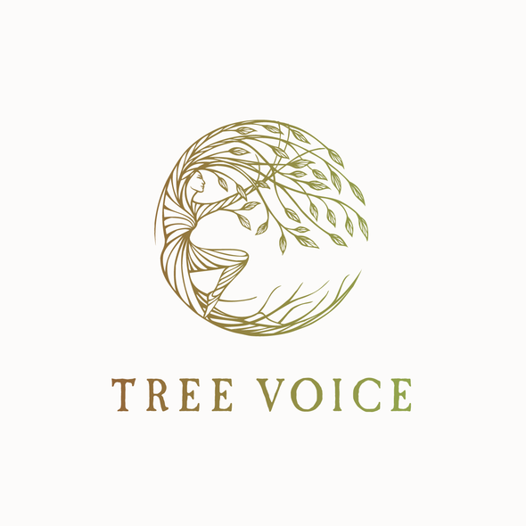 Spiritual logo with the title 'Hand drawn logo design for a person connected to the tree :)'