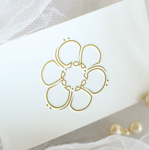 Calligraphy design with the title 'Clean Calligraphic Flower Logo Design'