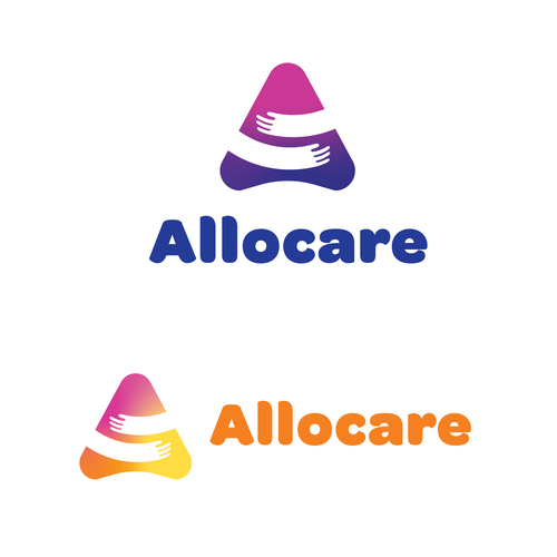 Caring design with the title 'Logo proposal for non-profit institution'